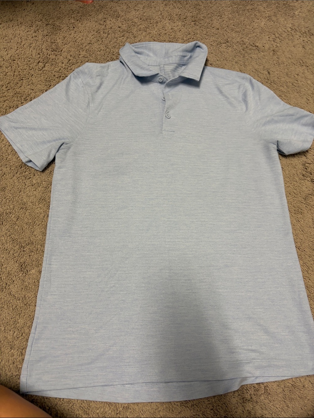 lululemon athletica Men's Light Blue Polo- size tag missing